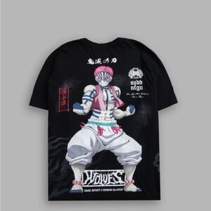 Demon slayer X Darcsport X AKAZA "SIDE BY SIDE" SERIES PREMIUM TEE IN BLACK